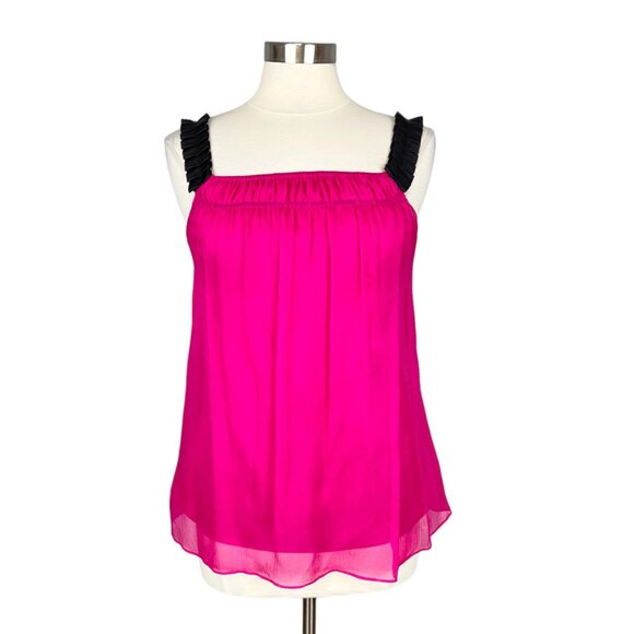 Diane von Furstenberg Womens Marston Rasperry Silk Top Camisole DVF size 4 - Picture 1 of 13